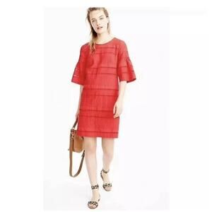 J. crew flutter sleeve eyelet shift dress size 4